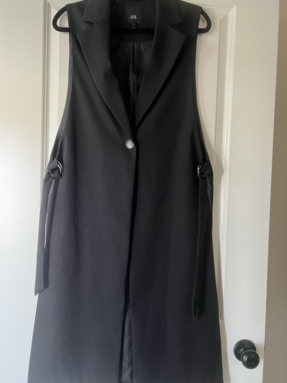 River Island Black Tailored Midi Vest